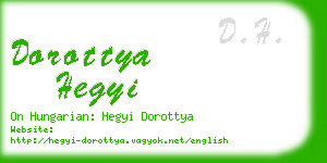 dorottya hegyi business card